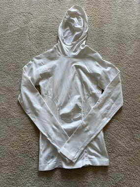Athleta White Pullover Hooded Top Size XS